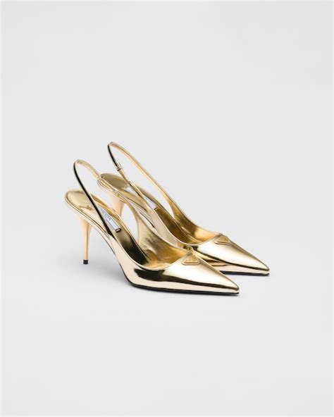 prada women's pumps|prada metallic pumps.